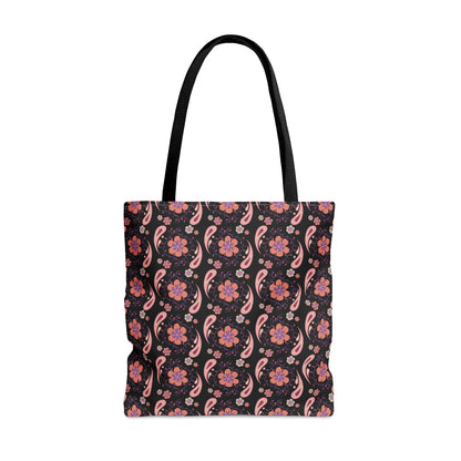 Pink Floral Tote Bag