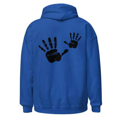 Blue Hold Up Handprint Unisex Hoodie