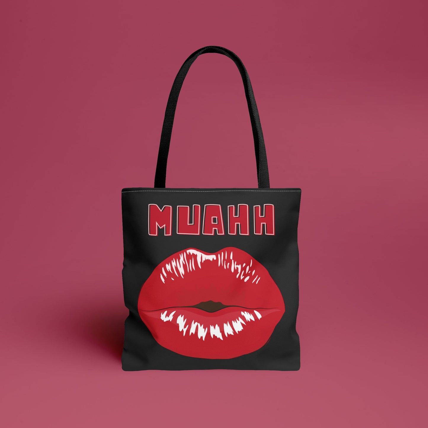Muah Red Lips Womens Tote Bag