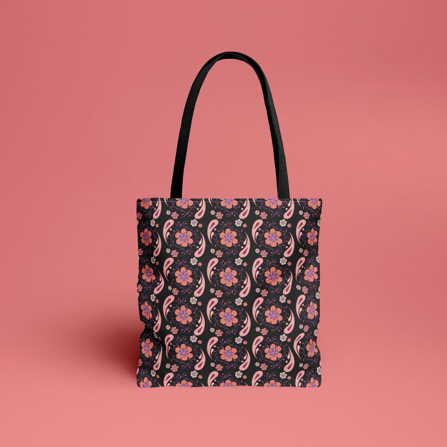 Pink Floral Tote Bag