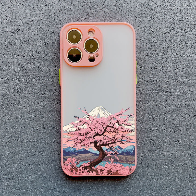Pink iPhone Case Japanese Landscape